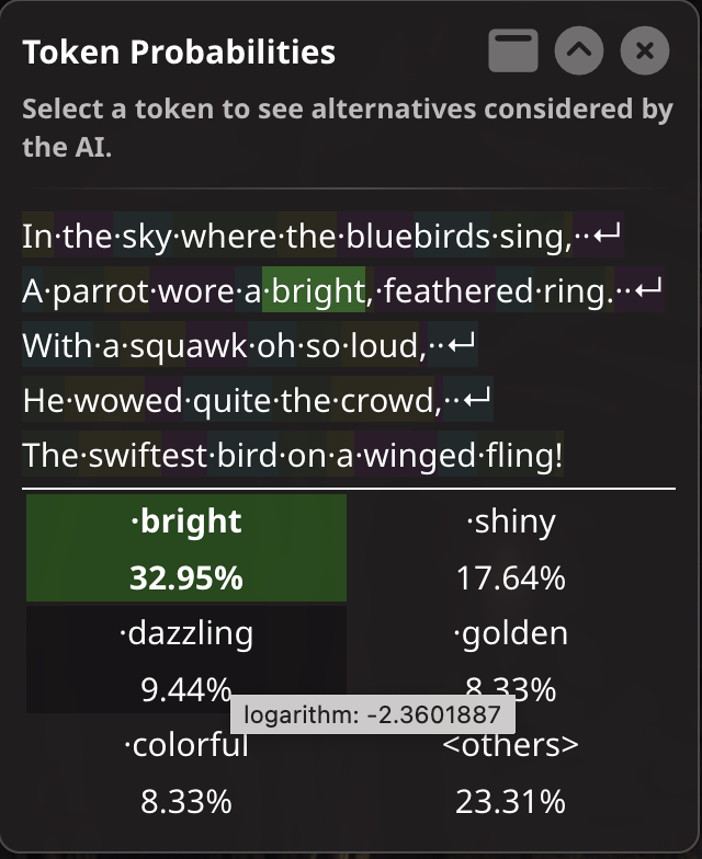 替代令牌和概率